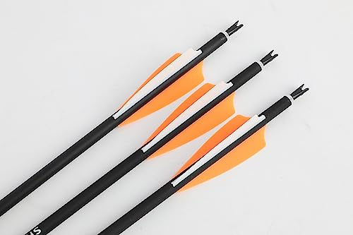 SHARROW 12pcs 30 Zoll Gemischter Carbonpfeil Spine 500 Archery Carbon Arrows Jagdpfeile Kohlenstoff Pfeile für Compound und Recurve Bogen Bogenschießen Jagd