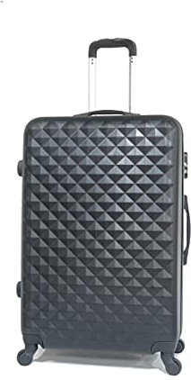 CELIMS - Valise Grande Taille | Grande Valise | Taille Soute 23kg | Bagage 75cm | Serrure Intégré | Noir