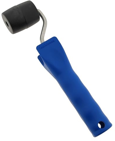 varivendo Tapeten-Nahtroller gerillt – Andrückrolle/Nahtroller mit Gummiwalze, Kantenroller & Tapetenroller für Vlies und Raufaser, 50 mm Walze