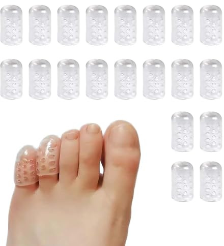 20 Pcs Protège Orteil Silicone, Capuchons D'orteils Respirants, Protecteurs D'orteils, Grands Protection Orteils, Protège-Orteils Anti-Friction en Silicone, Pour la Marche, la Course, la Randonnée