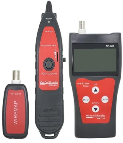 Probador de Cables de Red Detector De Seguimiento De Cables De NF-300, Rastreador De Cables, Probador LAN, Probador De Cable De Red Profesional, Herramientas De Red PoE, Buscador De Cableado Fácil de