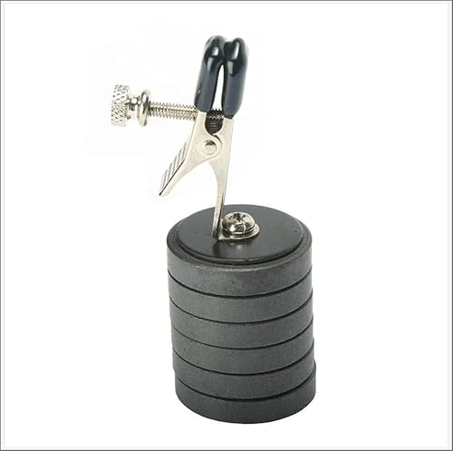 SETSCZY Fetisch Nippelklemmen Gewichte Magnet Einstellbar Nipple Clamps Rostfreier Stahl Magnetisch Nippelklammern Kitzler Clip SM Sexspielzeug für Frauen,Schwarz (1PCS)