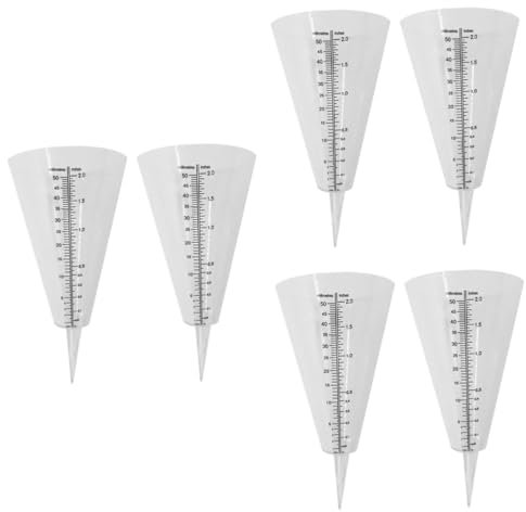 OFFSCH 6pièces Pluviomètre Transparent avec Échelle Facile à Lire pour Mesurer Les Niveaux De Pluie Le Jardin