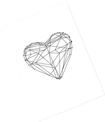 SEWOART Núcleo De Forma De Corazón Cuadro Geométrico Sin Marco Decoración De Hogar Dormitorio Infantil Cuadro De Pared