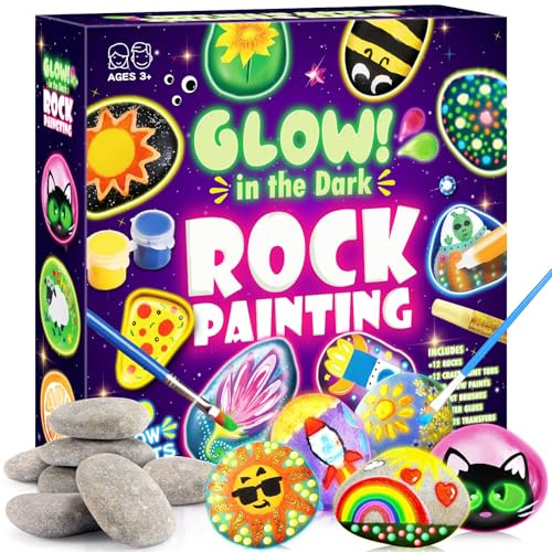 Manualidades Niñas 5 6 7 8 9 10 Años, Juego Piedras para Pintar Juguetes Niños 3 4 5 6 7 8 9 Años Pinturas para Niños 3-9 Años Juegos Manualidades Niña 4-9 Años Navidad Pascua Regalos Niñas 3-10 Años