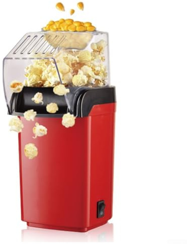 Oniissy Popcorn Maschine groß - Retro Popcorn Maker - Popcorn Maker mit Antihaftbeschichtung und abnehmbarer Heizfläche - Popkorn Maschine rot - Popcornmaschine 1200W - Popcorn machine