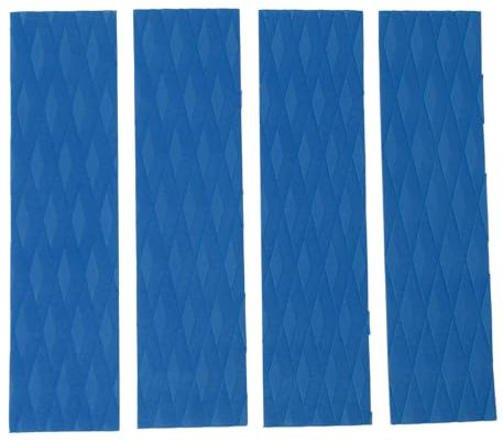 equlup 4 Stück Surfbrett-Traktionspads, Surf-Front-Traktions-Anti-Rutsch-Pad für Surfbretter, Skimboards, Shortboards, Longboards und Kajaks (Blau)
