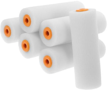 OSALADI 6 Stück Kleine Farbroller Für Hausanstrich Schaumstoff Malerwalze Ergonomisch Kompatibel Mit Latex Und Ölfarben Präzise Wand Und Kantendekoration