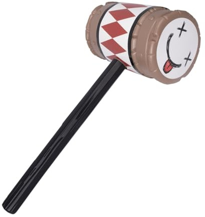 P'tit Clown 24087 - Martillo de circo Arlequin (56 cm), diseño de martillo de payaso gigante para disfraz de miedo, disfraz de Halloween, carnaval, cosplay, plástico