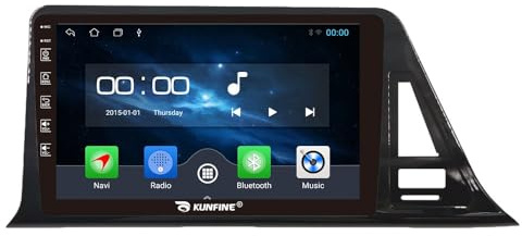 Car CarPlay Android Auto Navigation Stéréo GPS Radio Caméra arrière Display 9 IPS Touchscreen Headunit Tablet Pad Lecteur média pour Toyota Izoa C-HR 2018-2021 LHD UV Black High,4 Core 2G+64G