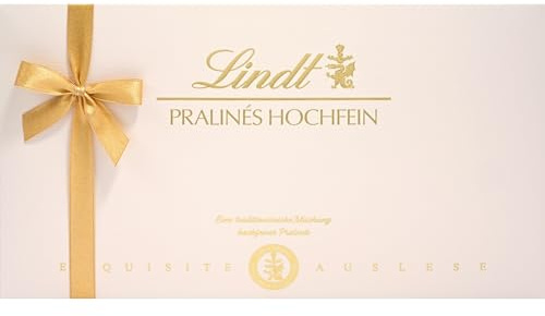 Lindt Schokolade | Hochfein Pralinés, 350g Schachtel, Pralinen Geschenk | 34 edle Pralinen in 18 Sorten, teilweise mit Alkohol, zum Verschenken & Genießen, Confiserie-Spezialität, Genussmomente