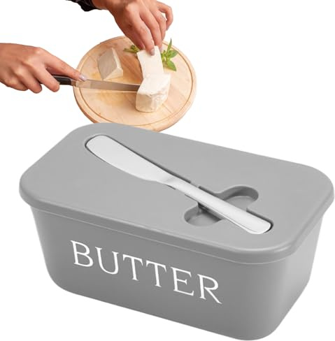 Beurrier – Beurrier avec couvercle – Avec cutter hermétique pour la cuisson, la maison, le réfrigérateur, le camping, la cuisine au réfrigérateur