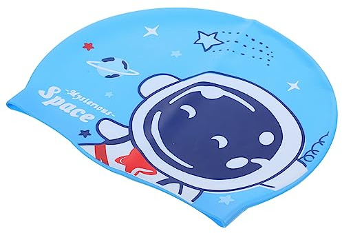 ibasenice Gorro de Natación Infantil de con Diseño de Personaje Divertido Gorro para Protección Antideslizante para Piscina y Natación