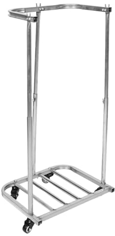 Mobestech Porta Sacchi Compatto e Portatile in Acciaio Argento della Spazzatura Supporto per Sacchetti Intrecciati e Rifiuti da Esterno per Campeggio e Lavoro All'aperto