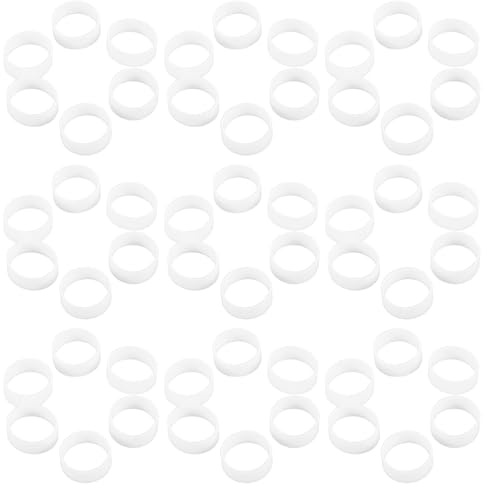Angoily Bridas Reutilizables de Silicona Blancas 12 MM Diámetro X 5 MM Ancho X 06 MM Grosor 500 Piezas Mini Gomas Elásticas para Organizar Cables de Datos y Eléctricos Solución