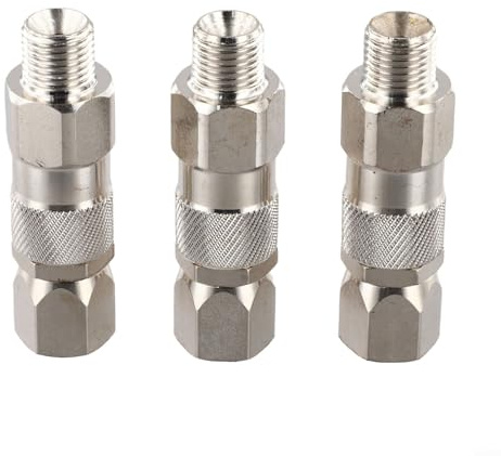Paquete de 3 juntas giratorias de 1/4 pulgadas, acero inoxidable 304 giratorio de 360 grados, para manguera pulverizadora de pintura sin aire para torcerse