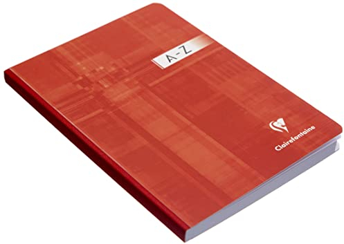 Clairefontaine 9548C - Adressbuch / Registerbuch A-Z, DIN A5 14,8x21cm, verstärkte Taben, liniert, 96 Blatt, farbig sortiert, 1 Stück