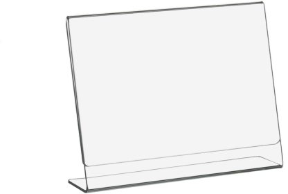 10 Stück DIN A7 (74x105mm) L-Aufsteller/Werbeaufsteller im Querformat aus Acrylglas - Zeigis®