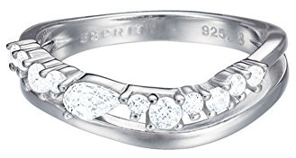 Esprit Essential Damen-Ring 925 Silber rhodiniert Zirkonia transparent