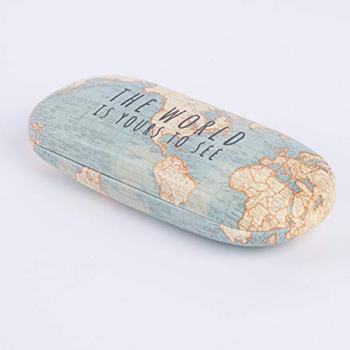 Vintage Map The World Is Yours Hard Glasses Case