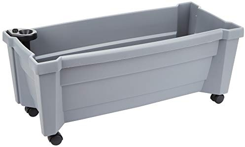 KHW Pflanzkasten, Calypso auf Rollen mit Bewässerungssystem, grau, 79x35x33 cm, 37392