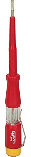 KS Tools 911.2176 Spannungsprüfer mit Schutzisolierung 100-500 V, 140mm