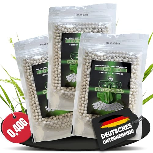 Fritz-Cell BB Bio Sniper Airsoft 6mm Premium Rundkugeln Kugeln BB's Airgun