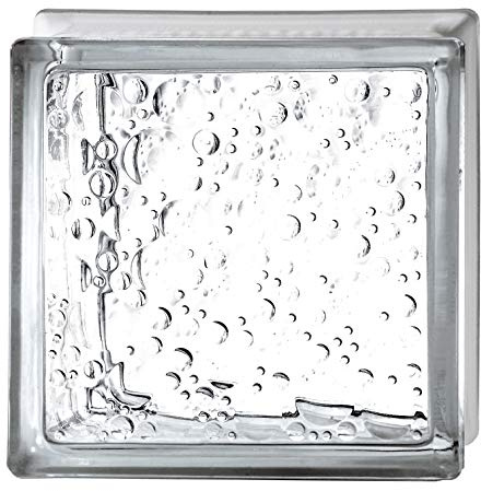 Vetromattone Bormioli Rocco Trasparente Pure Vintage Fizzy cm. 19x19x8-6 pezzi