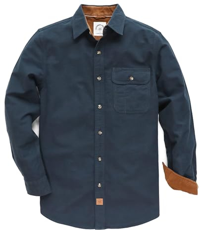Dubinik® Flanellskjorta Herr Rutig Flanellskjorta Långärmad Casual Button Down-skjorta med bröstficka Normal passform