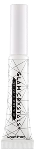Collection Glam Crystals Peel Off Glitter Glue, Easy to Use and Remove, 15g, Clear