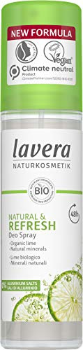 lavera NATURAL REFRESH Deo Spray - Uni - Bio Limette & Mineralien - 48h Schutz - Ohne Aluminium - Vegan - Naturkosmetik (75ml)