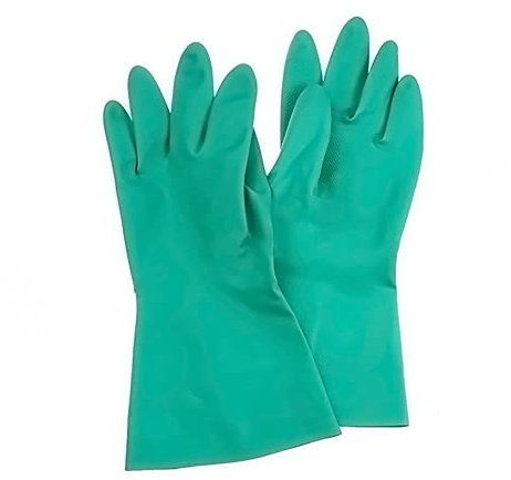 SagaSave Gants en nitrile résistants aux produits chimiques, gants de protection contre les liquides et les éclaboussures en nitrile (1 paire, vert, XL)