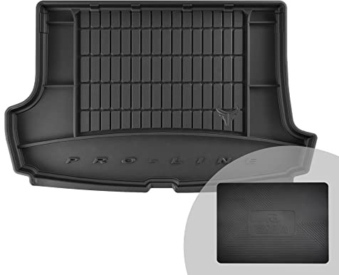 FROGUM ProLine 3D Gummimatte Exklusive Auto Kofferraummatte Kofferraumwanne für Volkswagen T-ROC ab 2017 | Bequemer Organiser | Die höchsten Kanten