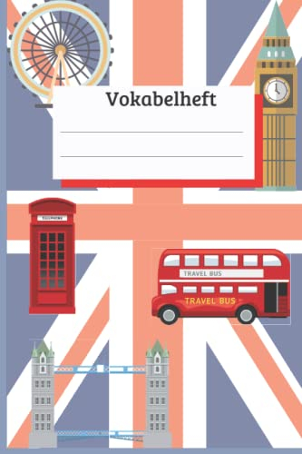 Vokabelheft: DIN A5 liniert 2 Spalten 100 Seiten