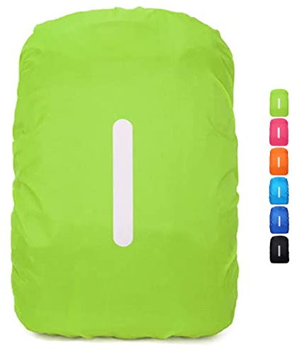 1 Pezzi Parapioggia per Zaino di Riflettente, Copertura per Pioggia di Zaino con Strisce Riflettenti, Zaino per Pioggia Impermeabile Outdoor Zaino Parapioggia per Escursionismo Campeggio Ciclismo