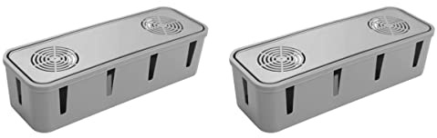 Alipis 2pièces Boîte De Rangement pour Câbles Plastique Organisateur De Prises Et Câbles pour Bureau Et Maison