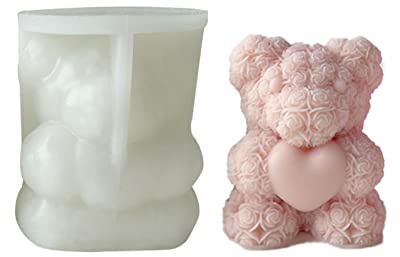 Eastuy Moule en Silicone Ourson Ours Moule Silicone Animaux Moule À Glaçons, Moule en Silicone À Savon, pour Bricolage Chocolat, Bonbons, Gâteau, Cuisson