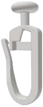 100 Stück Gardinengleiter mit 7 mm Kopf und Faltenleghaken für Kunststoffschienen mit 4 mm Laufkanal wie MHZ, Gardinia, SMplus