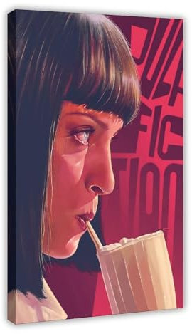 ZOLULA Pulp Fiction 1994 – Filmposter auf Leinwand, Poster, Wandkunst, Dekor, Bild, Gemälde für Wohnzimmer, Schlafzimmer, Dekoration, Rahmen-Stil, 60 x 90 cm