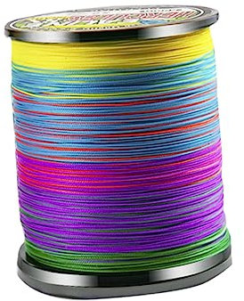 YARNOW Geflochtene Angelschnur 0,8 Pe Material Mehrfarbig 500m Abrasionsfest Anti Biss Für Meeresangeln Angelzubehör