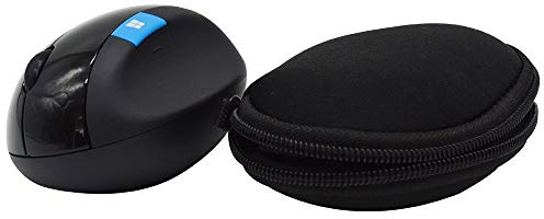 NUENSS-ROR Neoprene Storage Case for Microsoft Sculpt Ergonomic Mouse | Soft Mouse Travel Carrying Bag - Upgrade Version No Shake (Black, Case Only)