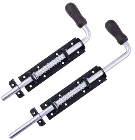 BOOMET Schlossriegel · 2 Größen zur Auswahl · 420mm · 300/420 mm Bolzenriegel für Tore Türen Schuppen · Torschieber Türschieber · Bolzen Verriegelung · Torschlossriegel