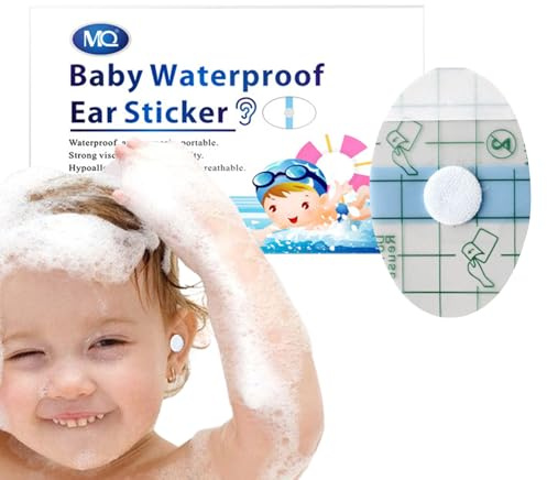 Raxove Ear Protectors for Shower,Ear Covers for Shower | Ear Sticker Covers,Swimming Ear Tape,60 Pcs PU Film Ear Protectors for