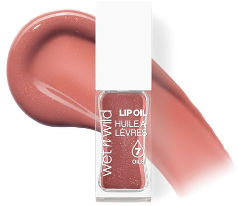 wet n wild Lip Oil, Gloss Labbra Nutriente e Non Appiccicoso Arricchito con 7 Oli Naturali, Formula Leggera e Rimpolpante per un Effetto Lucido Specchiato, Cocoa Rose