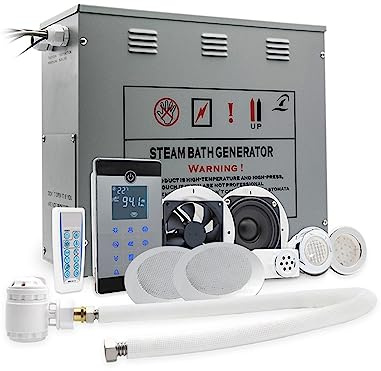 Saunadampf Sauna -Heizung 4. 5 kW ac Wet Dampfbad Sauna Generator mit Duschbad Zubehör Messing Sicherheitsventil Auto Drain Dampfer(VSC045-4.5KW-HP)