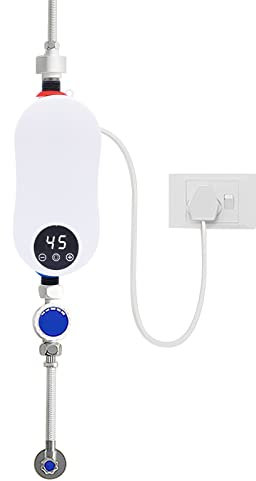 Mini elektrisk omedelbar varmvattenberedare 5 500 W med LED-skärm 220 V IPX4 vattentät snabb uppvärmning konstant temperatur omedelbar varmvattenberedare för kök