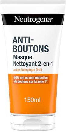 Neutrogena | 2-in-1 Reinigungsmaske (150 ml Tube) – Gesichtsreiniger mit Salicylsäure (1%)