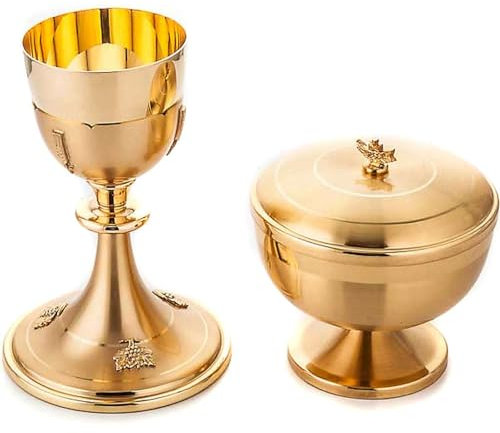 Holyart Calice et ciboire Laiton doré satiné, Ciboire