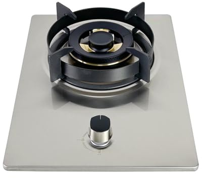 Cuisinière À Gaz 1 Brûleur, Cuisinière À Gaz En Acier Inoxydable Tout Cuivre De 5,2 KW, Cuisinière À Gaz Intégrée Sur Table, Avec Dispositif De Sécurité Enfant For Protection Contre Les Flammes(NG)