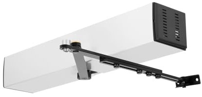 LKHDONG Chiudiporta automatico/manuale, apriporta elettrico con 2 telecomandi, chiudiporta per uso commerciale e privato, carico massimo 100 kg, 55 db basso rumore, argento